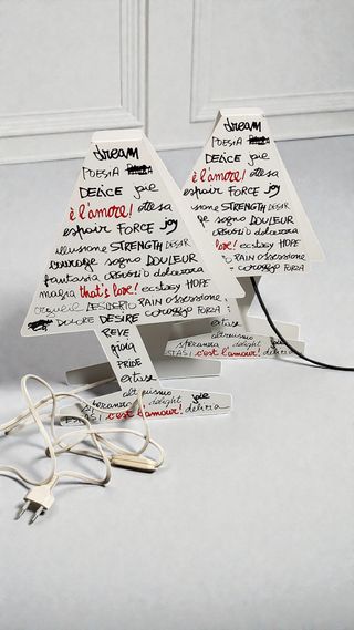 Set 2 Lampade Design Scritte