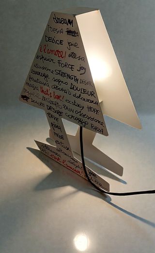 Set 2 Lampade Design Scritte