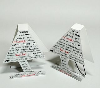 Set 2 Lampade Design Scritte