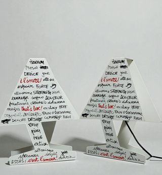 Set 2 Lampade Design Scritte