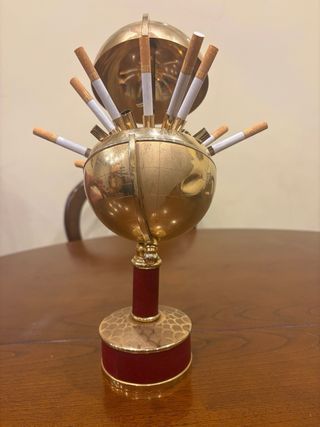 cigarrera musical en bronce Años 70