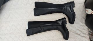 Botas André Piel T.39 Negras Nuevas