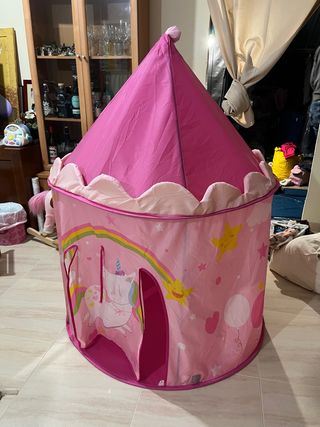 Casita de juego infantil rosa unicornio