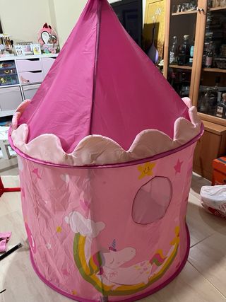 Casita de juego infantil rosa unicornio