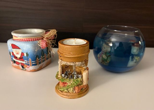 Set 3 Pezzi: Mini presepe porta tee-light