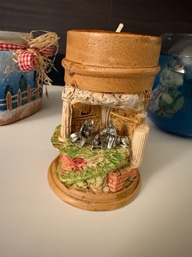 Set 3 Pezzi: Mini presepe porta tee-light