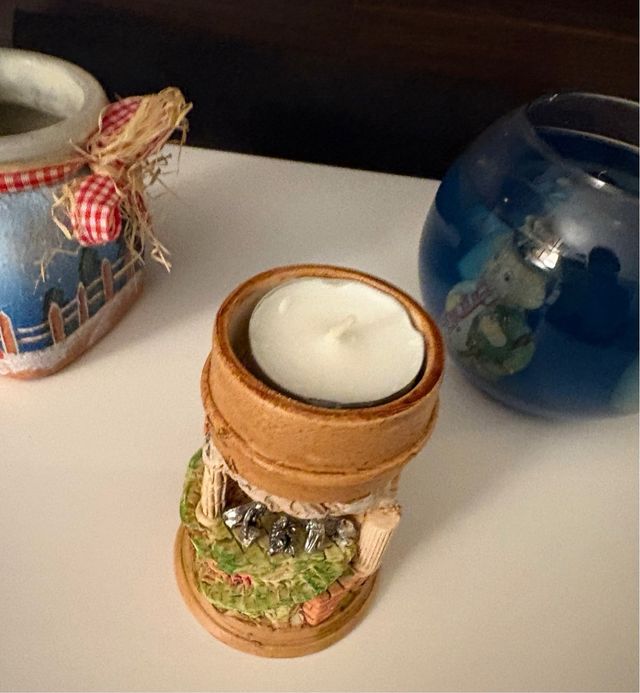 Set 3 Pezzi: Mini presepe porta tee-light