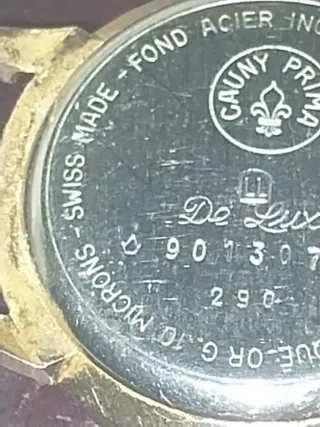 Reloj CAUNY placa oro cuerda