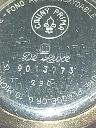 Reloj CAUNY placa oro cuerda