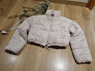 Chaqueta acolchada H&M beige corta T. XXS
