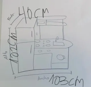 Cocinita de madera infantil