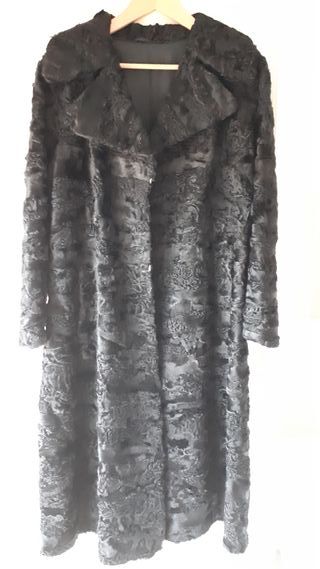 Abrigo Astrakan Negro Talla 38/40