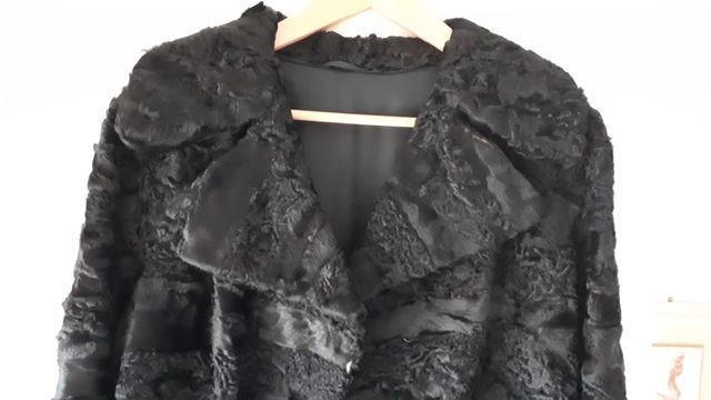 Abrigo Astrakan Negro Talla 38/40