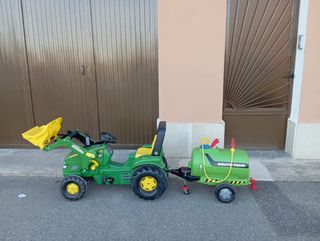 Tractor John Deere pedales pala remolque