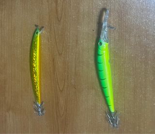 Aparejo pesca calamar curricán con 4 señuelos