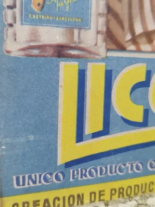 Cuadro Antiguo Publicidad Licocrem