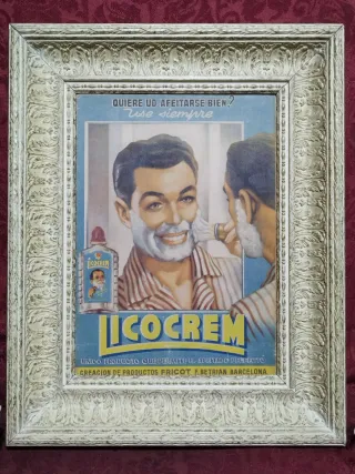 Cuadro Antiguo Publicidad Licocrem