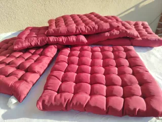 6 Cuscini Bordeaux per Sedie/Divano