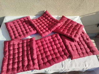 6 Cuscini Bordeaux per Sedie/Divano