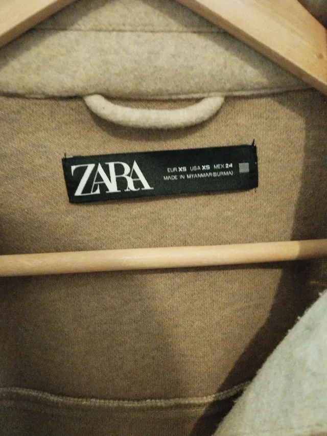 Chaqueta Zara Beige Mujer