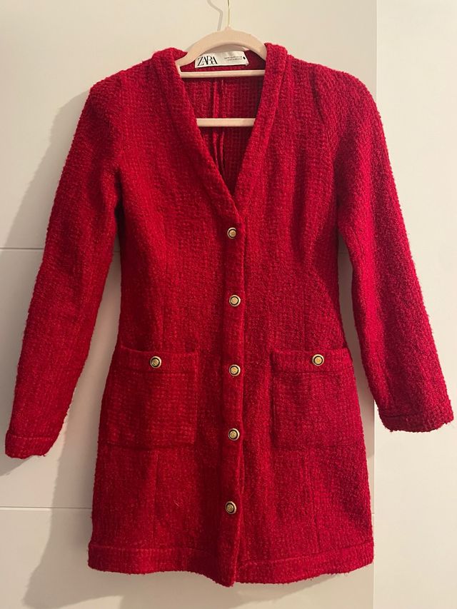 Vestido blazer Zara rojo