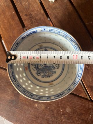 4 Taças e Colheres Cerâmica Oriental