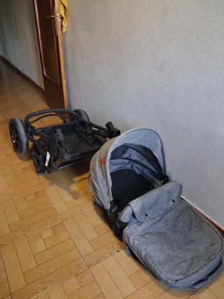 Cochecito bebé MAGIC ZOO gris como NUEVO-Impecable