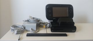 Consola Wii U Nintendo Negra + lote juegos + mando