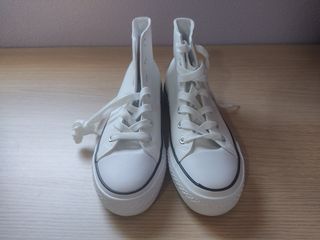 Botines blancos piel