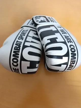 Guantes de Boxeo Leone 14 oz Plateados