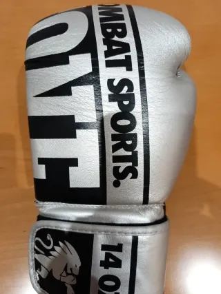 Guantes de Boxeo Leone 14 oz Plateados