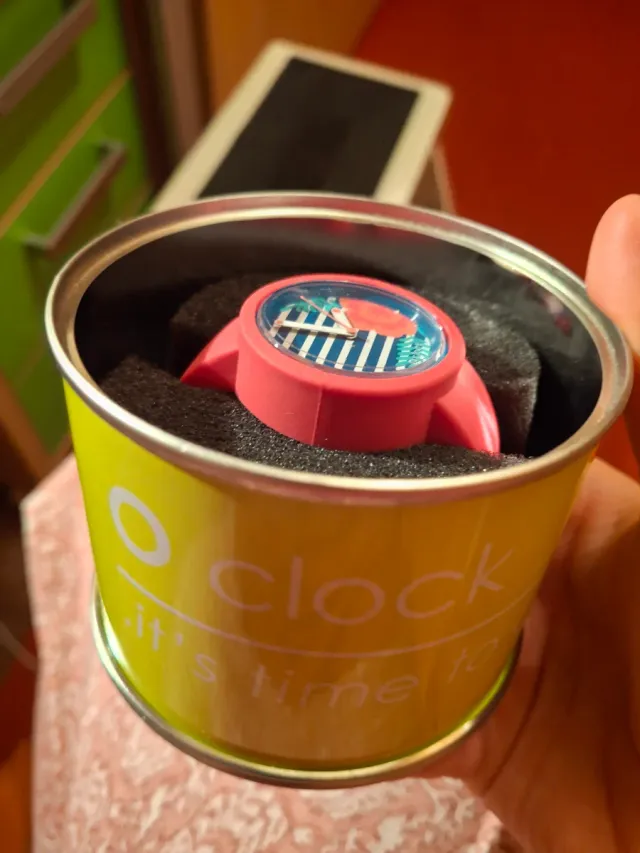 Reloj o'clock multicolor y rosa