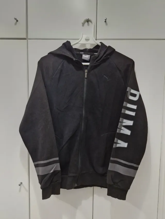 Sudadera Puma Negra con Logo