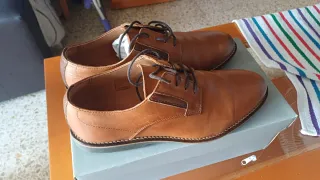 Zapatos de Piel Derby/Blucher Marrones