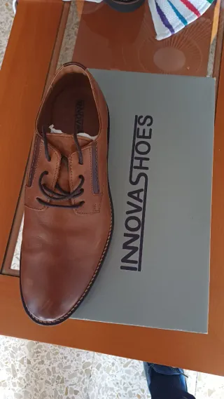Zapatos de Piel Derby/Blucher Marrones