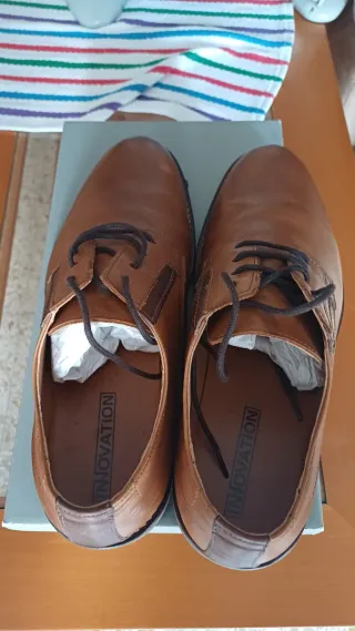 Zapatos de Piel Derby/Blucher Marrones