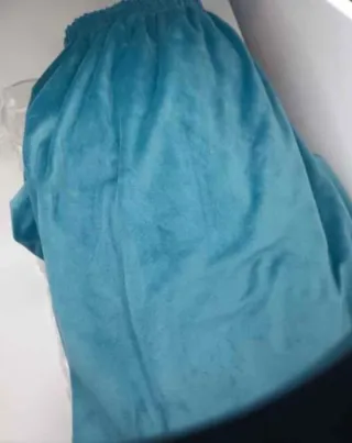 Funda sillón butaca azul terciopelo