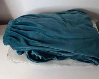 Funda sillón butaca azul terciopelo