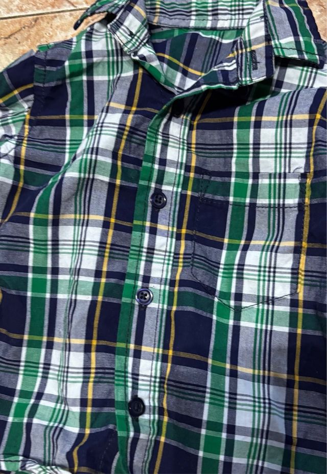 Camisa cuadros 9-12 meses