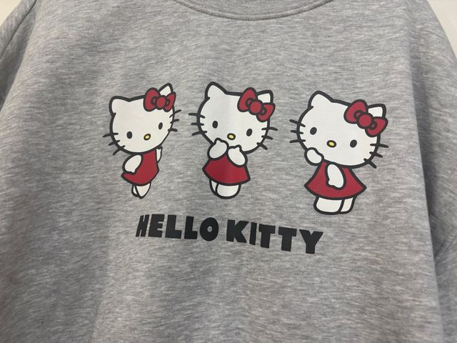 Sudadera Gris Hello Kitty