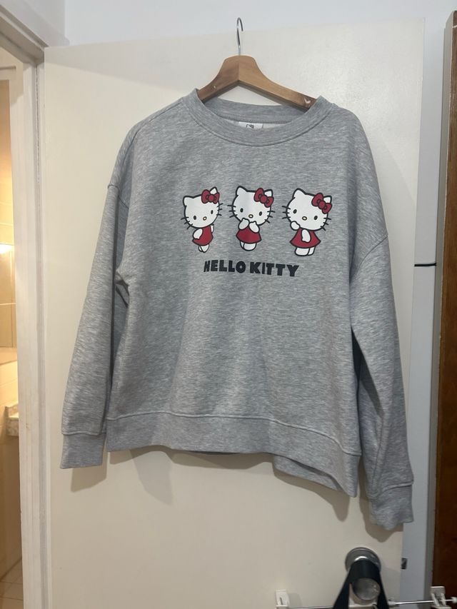 Sudadera Gris Hello Kitty