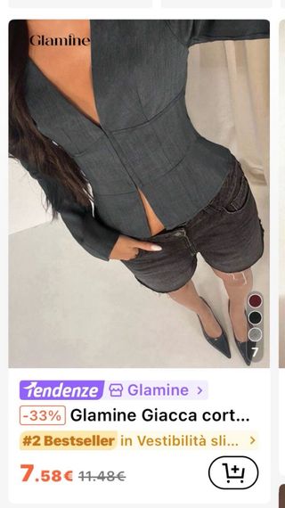 Top maniche lunghe grigio