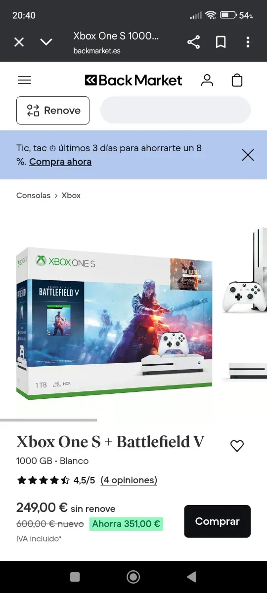 Xbox One S 1TB + 9 juegos