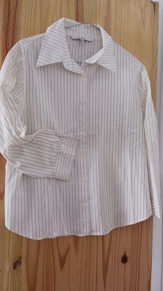 Camisa Zara Rayas Finas Algodón Talla XL