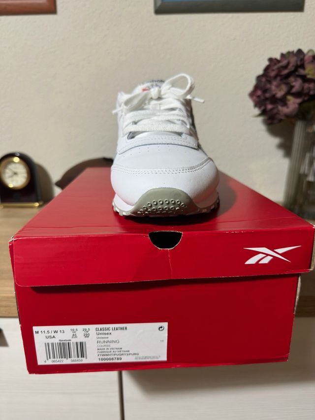 Reebok Classic Leather Talla 45 Blancas/Grises