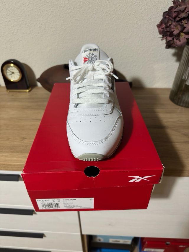 Reebok Classic Leather Talla 45 Blancas/Grises