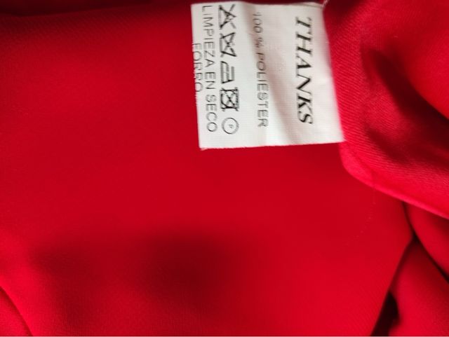 Vestido largo rojo cuello halter talla 60