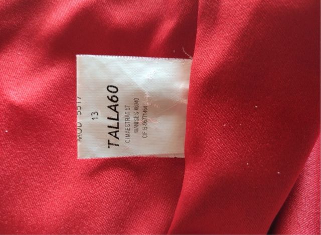 Vestido largo rojo cuello halter talla 60