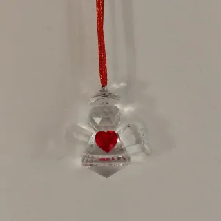 Colgante Ángel Cristal Corazón Rojo