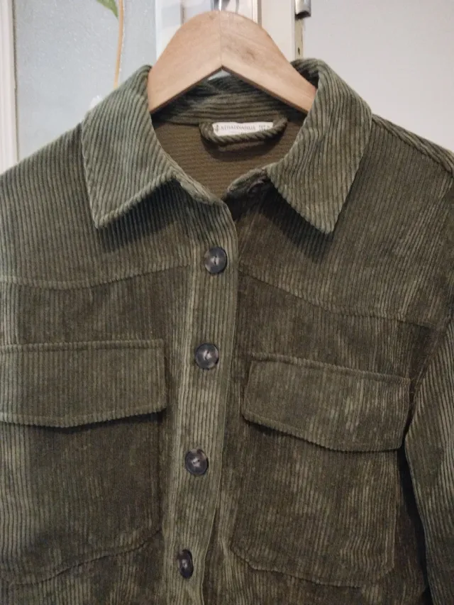 Chaqueta pana verde militar Talla M